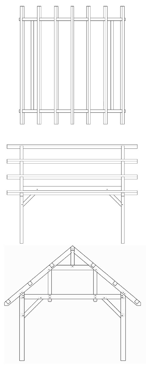 Pavilion - Queen Post with Purlins